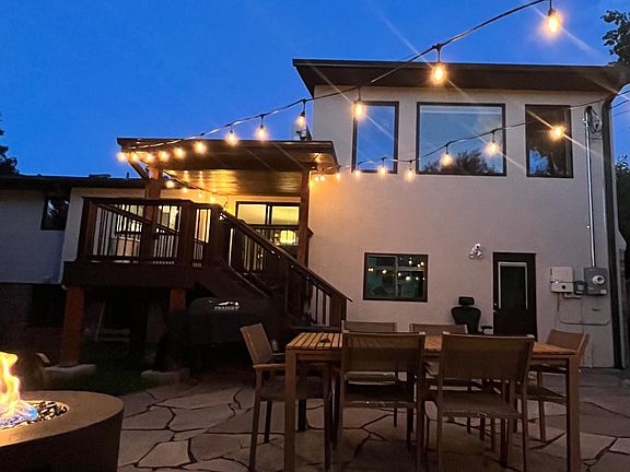 Back yard at night.