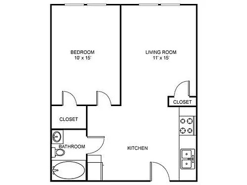 Floor plan 1 Bedroom