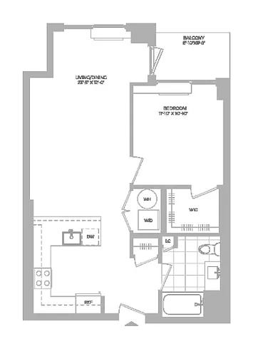 Floor plan A12 -1X1