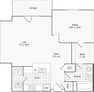 Glenmoore 1B Floorplan Alder Bonus Glenmoore 1B Floorplan Alder Bonus