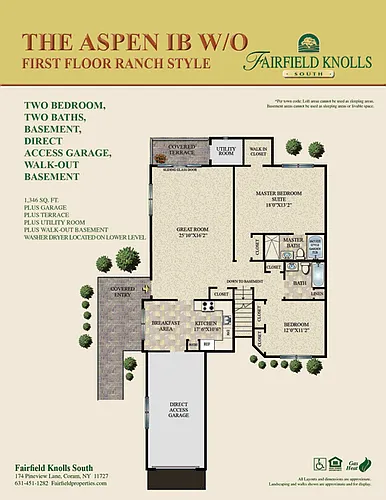 Floor plan The Aspen IB WO