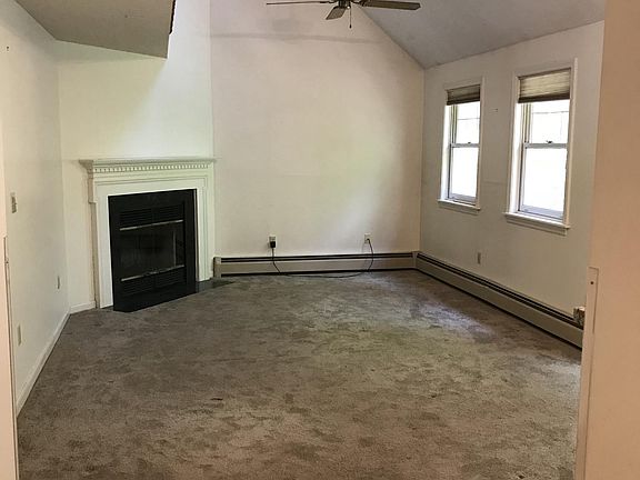 The open plan living room and dining area.