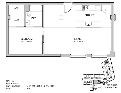 Floor plan L1-836