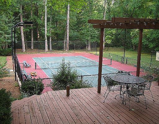 Private professional tennis court