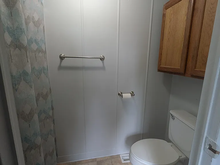 Primary bathroom with sink and shower.
