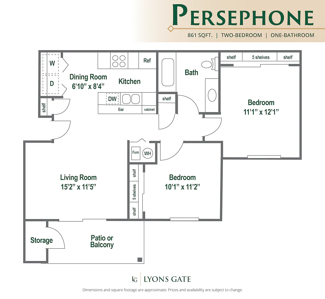 Floor plan Persephone