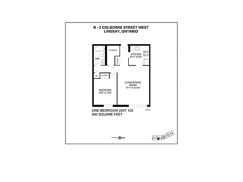 Floor plan 1bdrm 1 Bed 1 Bath 5