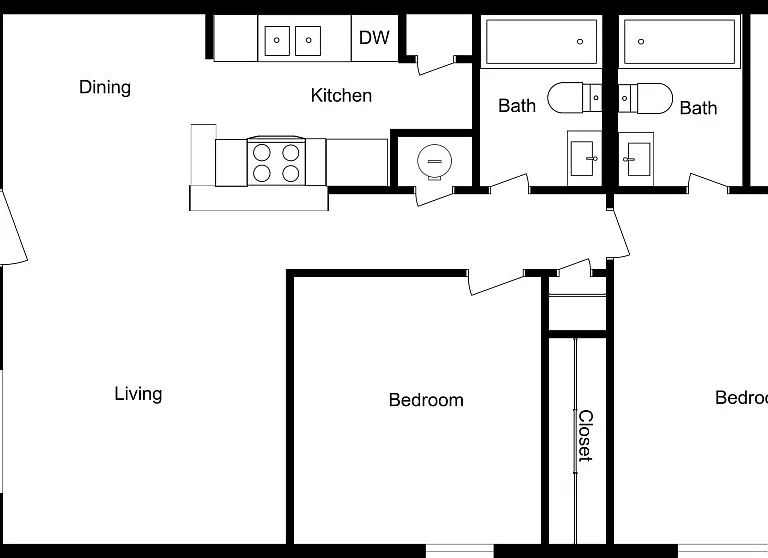 2BD/2Bath R 2BD/2Bath R