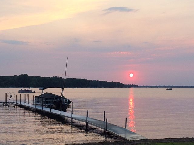 Sunset from patio Unit 2