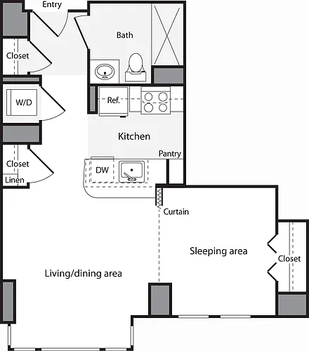 Floor plan Studio BS