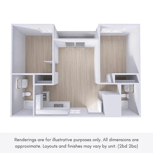 Floor plan 2 bed 2 bath