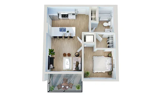 Floor plan 1 Bedroom