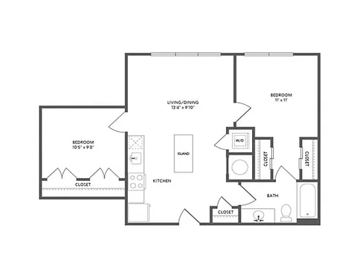 Floor plan B03 - Two Bedroom