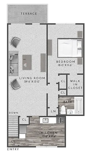 Floor plan A2 1X1