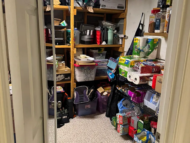 Basement storage room