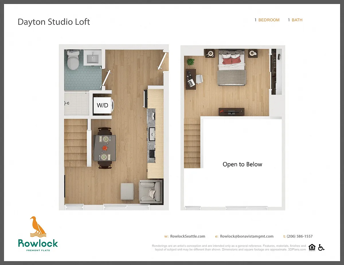 Floor plan Dayton Studio Loft
