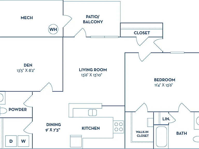 2 Bedroom | 1.5 Bath | 919 SF 2 Bedroom | 1.5 Bath | 919 SF
