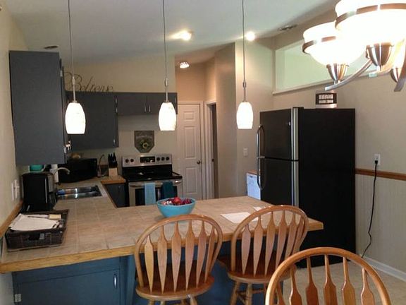 Another view of the kitchen, new lighting.