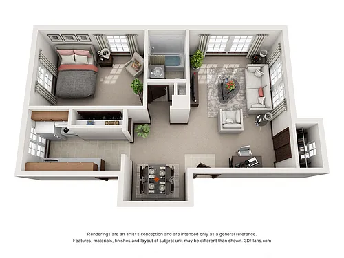 Floor plan One Bedroom