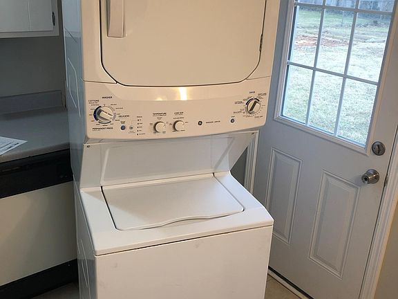 washer dryer in kitchen