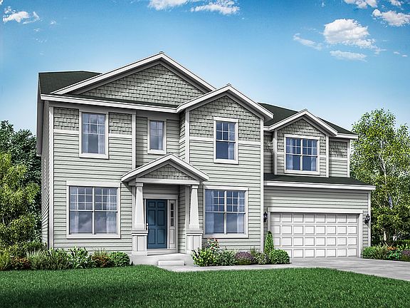 Cottage exterior elevation rendering Jericho II by William Ryan Homes