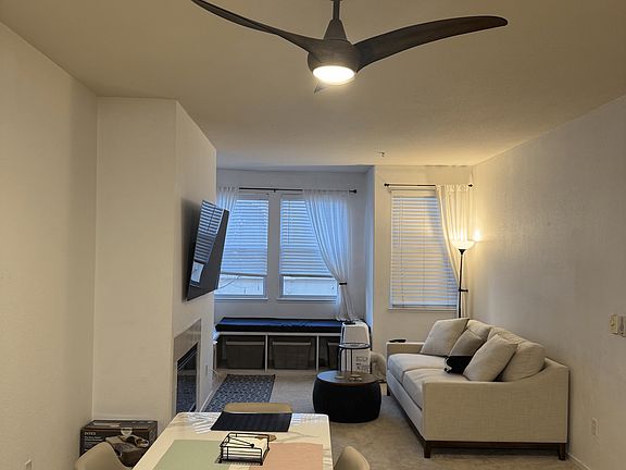 open dining/living room area