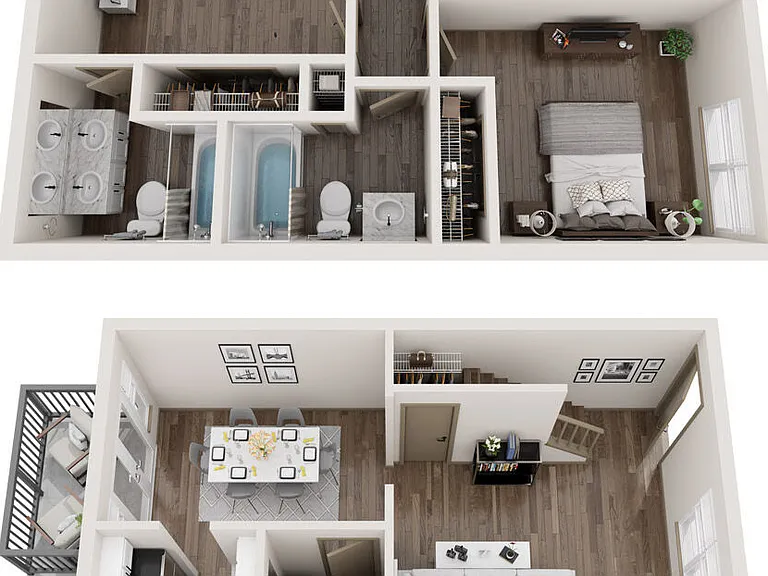 Oxford floor plan The Oakley Apartments