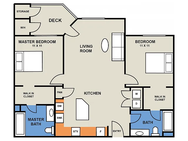 Floor plan The Midvale- East