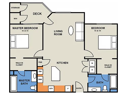 Floor plan The Midvale- East