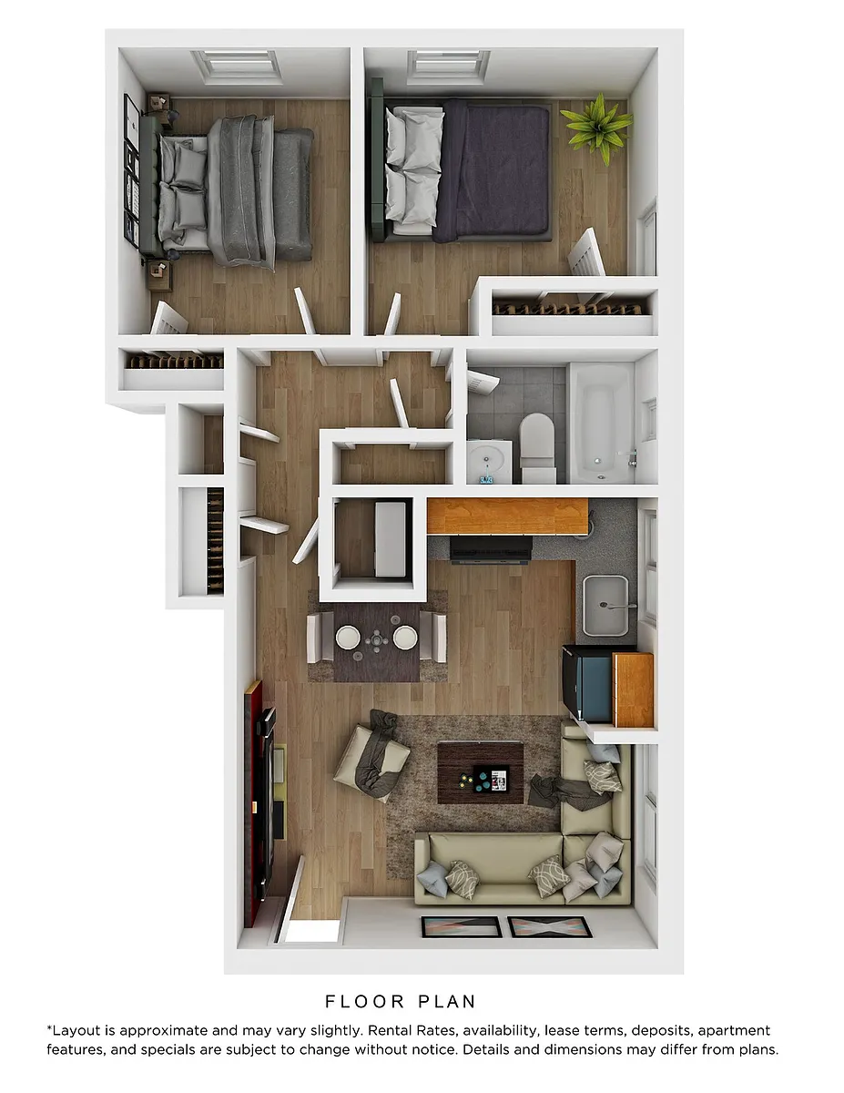 Floor plan 2 BR