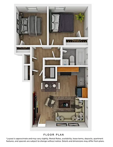 Floor plan 2 BR