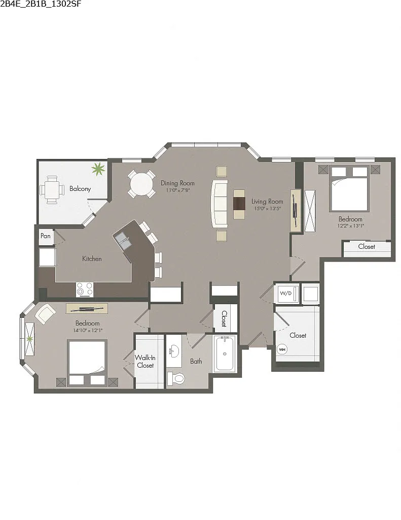 Floor plan 2B4E