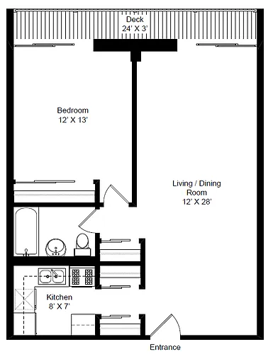 Floor plan 1 Bedroom