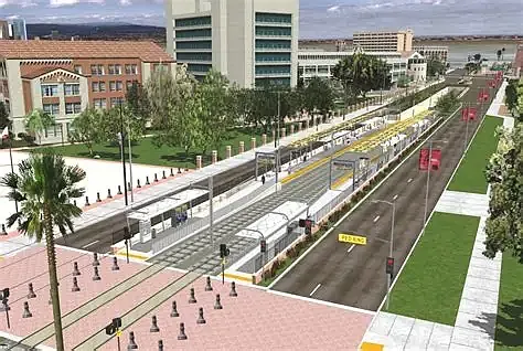 EXPO Line is directly up Menlo at Exposition -- only 20 min walk away-- delivers you straight to Culver City media centers and Santa Monica beach
