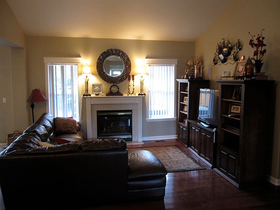 Open floor plan with brazilian redwood hardwood floors