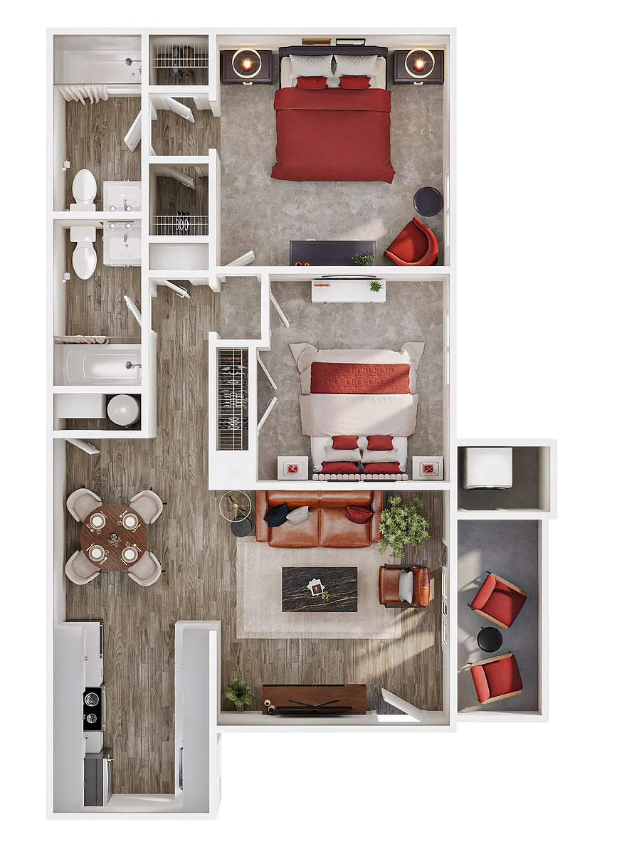 Floor plan 2x2 Classic