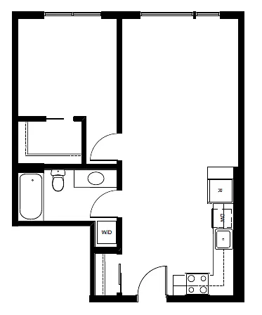 Floor plan Yale 1BD G