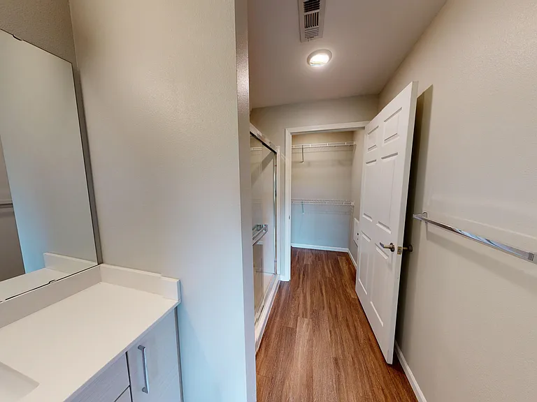 The primary en suite includes a walk-in shower and walk-in closet. The primary en suite includes a walk-in shower and walk-in closet.