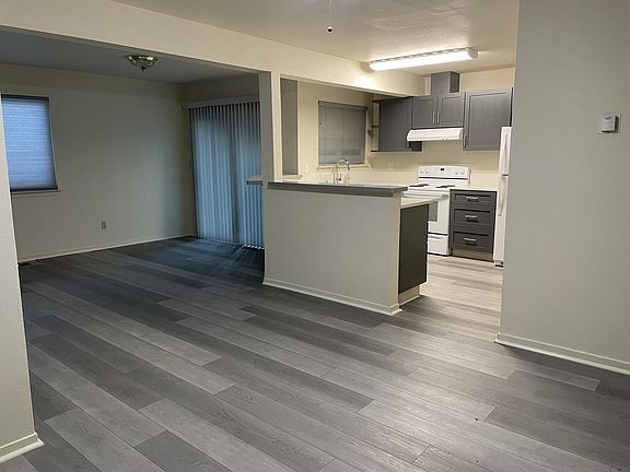 living room adjacent the kitchen