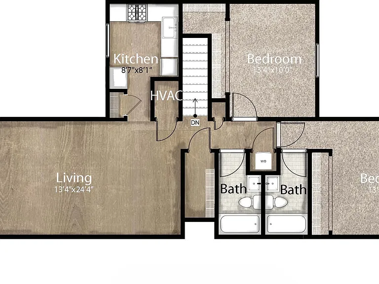 NC - 2 BR, 2 Bath NC - 2 BR, 2 Bath