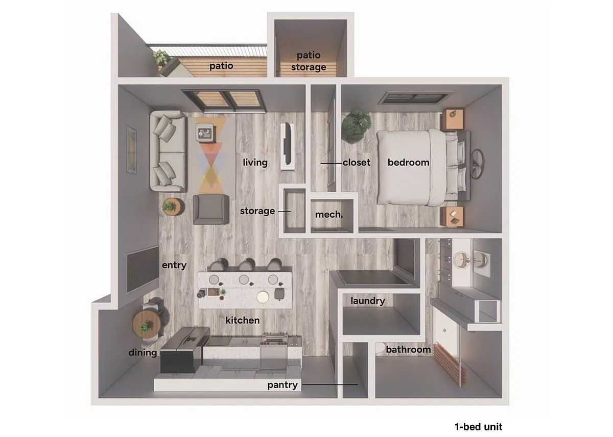 Floor plan 1 Bedroom Floorplan