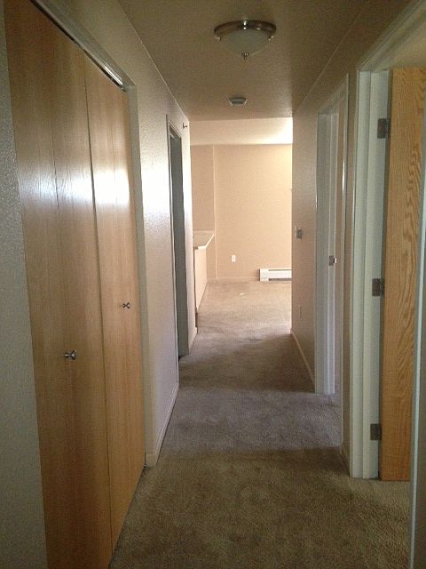 Hall way in the apartment home with large closet space