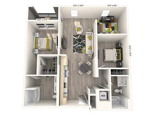 Floor plan B7-FinishI-1143sf