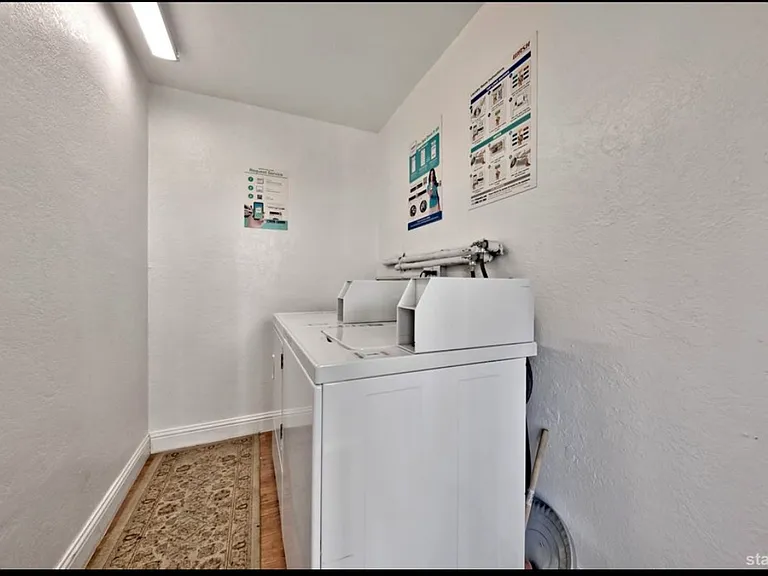 Clean and well maintained laundry room