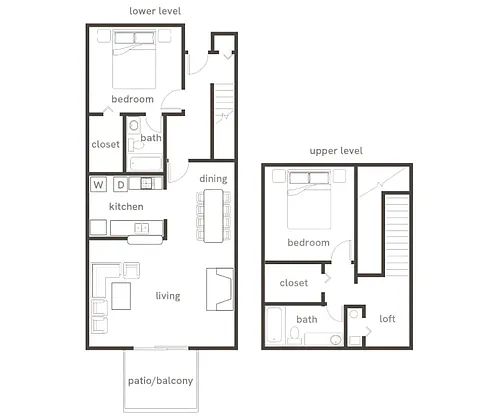 Floor plan Sentinel Loft Townhome
