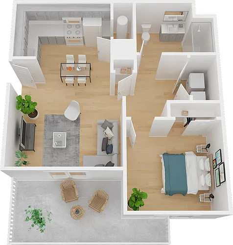 Floor plan 1X1