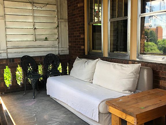 Front porch, looking into living room