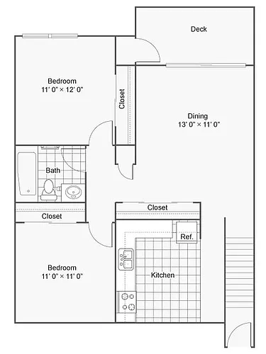 Floor plan 2x1A