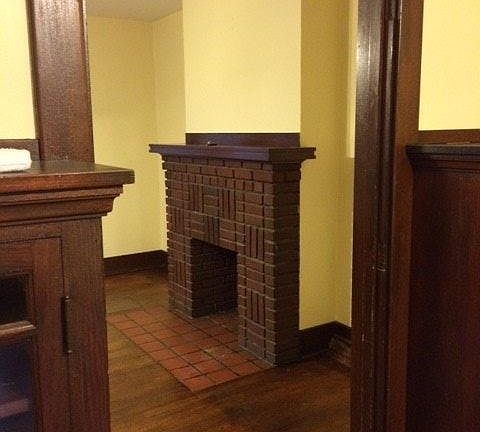 Living room fireplace