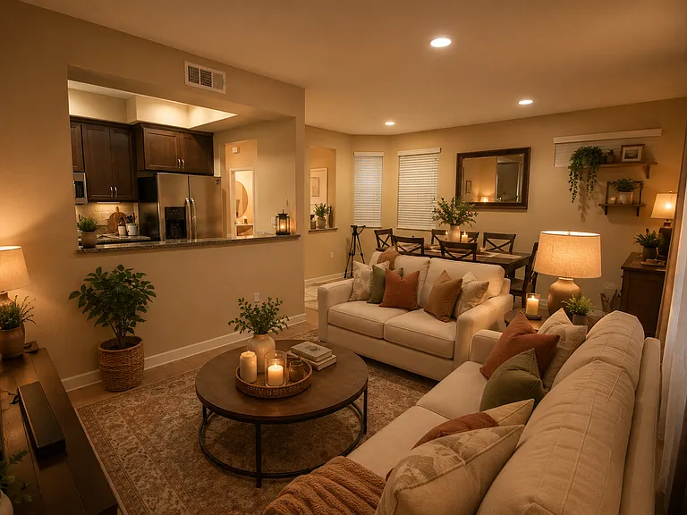 Living Room AI Furnished - Virtually Staged
